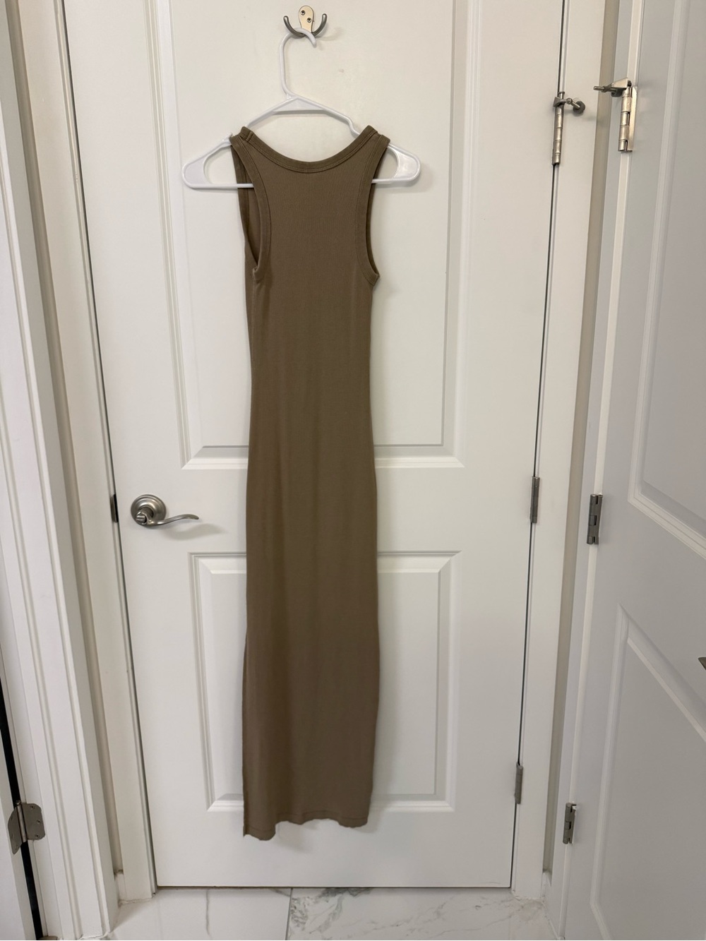 Universal Thread Ribbed Racerback Maxi Dress Taupe XS - Picture 6 of 9